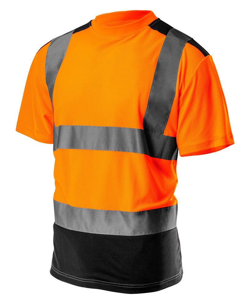 NEO TOOLS, T-shirt ostrzegawczy, ciemny dół, pomarańczowy, rozmiar M, 81-731-M