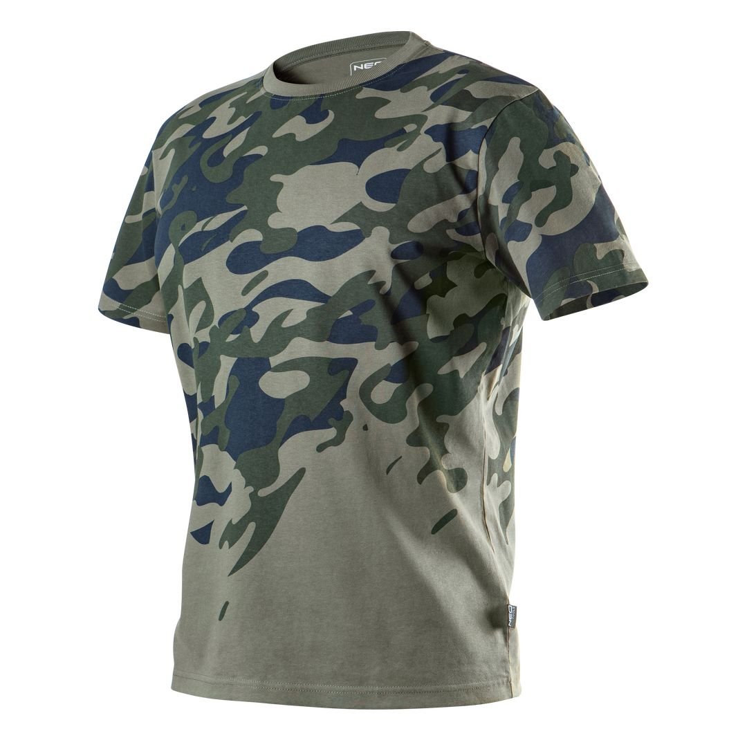 NEO TOOLS, T-shirt roboczy z nadrukiem CAMO, rozmiar S, 81-613-S
