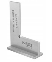 NEO TOOLS, Kątownik z podstawą, DIN875/2, 100x70mm, 72-031