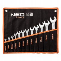 NEO TOOLS, Klucze płasko-oczkowe 6-22 mm, zestaw 12 szt., 09-752