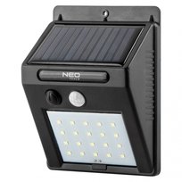 NEO TOOLS, Lampa solarna ścienna 20 SMD LED 250 lm, 99-055