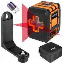 NEO TOOLS, Laser krzyżowy 20 m, z etui i uchwytem magnetycznym, czerwony, 75-142