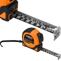 NEO TOOLS, Miara zwijana stalowa Super Black 3 m x 16 mm, auto blokada, dwa przyciski stop, magnes, 67-241