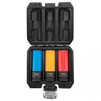 NEO TOOLS, Nasadki do felg aluminiowych - zestaw 3 szt., rozmiary: 17, 19, 21 mm, CrMo, 12-350