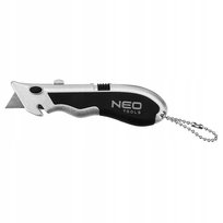 NEO TOOLS, Nóż trapezowy mini + 4 ostrza w słoiku, wielokrotność 30 szt., 63-703