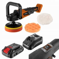 NEO TOOLS POLERKA BEZSZCZOTKOWA +AKU 2AH+ŁADOWARKA