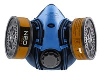 NEO TOOLS, Półmaska silikonowa z miejscem na dwa pochłaniacze (bez pochłaniaczy), 97-350