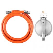 NEO TOOLS, Regulator ciśnienia gazu i wąż 1,5m, na rynek polski, typ G16, do butli 15 Kw i 30kW, 90-083-5