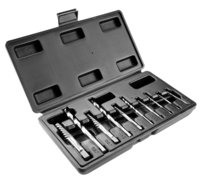 NEO TOOLS, Wykrętaki do zerwanych śrub z wiertłami pilotującymi, zestaw 10 szt., 09-609