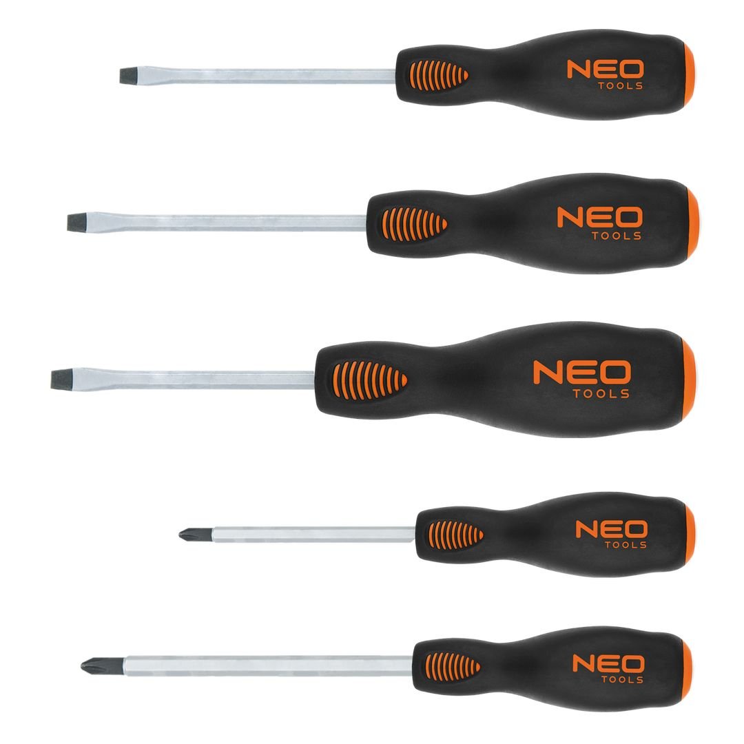 NEO TOOLS, Wkrętaki do pobijania, S2, zestaw 5 szt., 04-240
