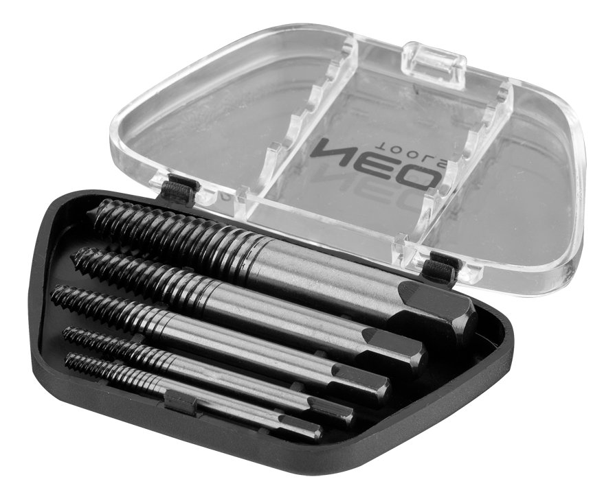 NEO TOOLS, Wykrętaki do zerwanych śrub, zestaw 5 szt., 09-615