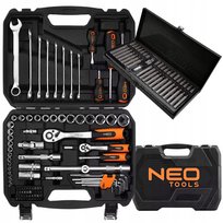 NEO Zestaw Kluczy Nasadowych 100 el 1/2 1/4 + Zestaw Bitów Końcówek 40 el.