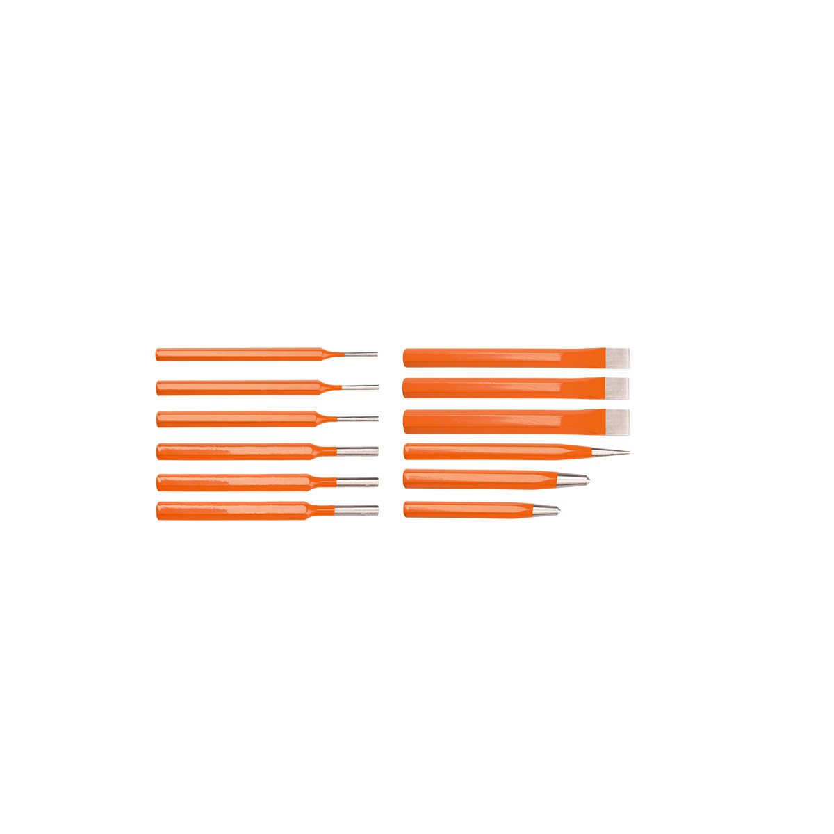 NEO TOOLS, Zestaw wybijaków, przecinaków i punktaków, 12 szt., 33-062