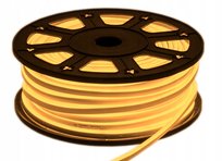 NEON FLEX LED 230V BIAŁY CIEPŁY JEDNOSTRONNY MOCNY WODOODPORNY LED