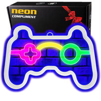 Neon Led Baterie/USB Lampka na ścianę Napis do pokoju Konsola Gamepad 
