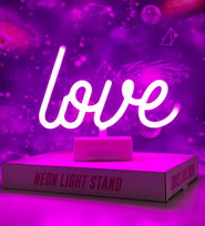 Neon LED Baterie/USB Lampki na biurko Love