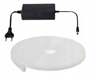 Neon Led Flex 12v 50w Mocny 5 Metrów Biały Ciepły Wodoodporny 5m
