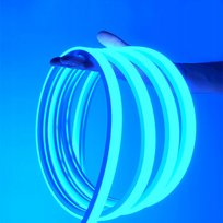 Neon Led Flex 180 Stopni Niebieski 2835 10W Półokrągły 17x16 Cięty co 20cm