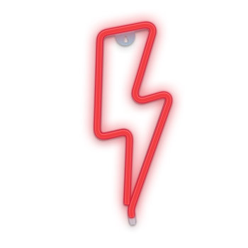Neon LED Piorun, kolor czerwony, baterie+ USB, Forever Light, FLNEO6 - Telforceone