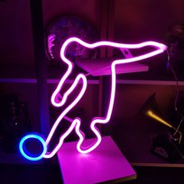 Neon Led USB/bateria Lampka na ścianę Napis do pokoju Piłkarz