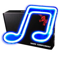 Neon led USB na ścianę nuta