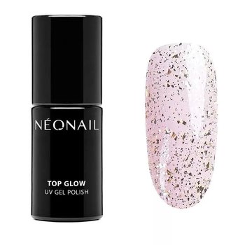 NEONAIL Top Hybrydowy do paznokci TOP GLOW GOLD FLAKES 7,2 ml - NEONAIL
