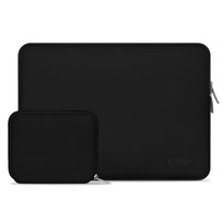 Neoslim etui + saszetka na akcesoria torba pokrowiec na laptopy 13-14 cali dell acer asus hp lg msi huawei lenovo surface samsung - black TECH-PROTECT
