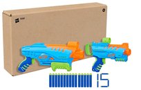 Nerf Elite Jr Ultimate Starter Set, 2 Easy Play Toy Foam Blasters, 15 Nerf