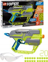 NERF HYPER FUEL-20 Wyrzutnia 20 KULEK OKULARY OCHRONNE PISTOLET KARABIN Hasbro