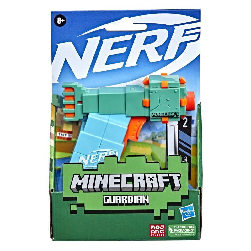 Zdjęcia - Broń zabawkowa Hasbro Nerf, Minecraft, wyrzutnia Microshots Guardian, F4422 