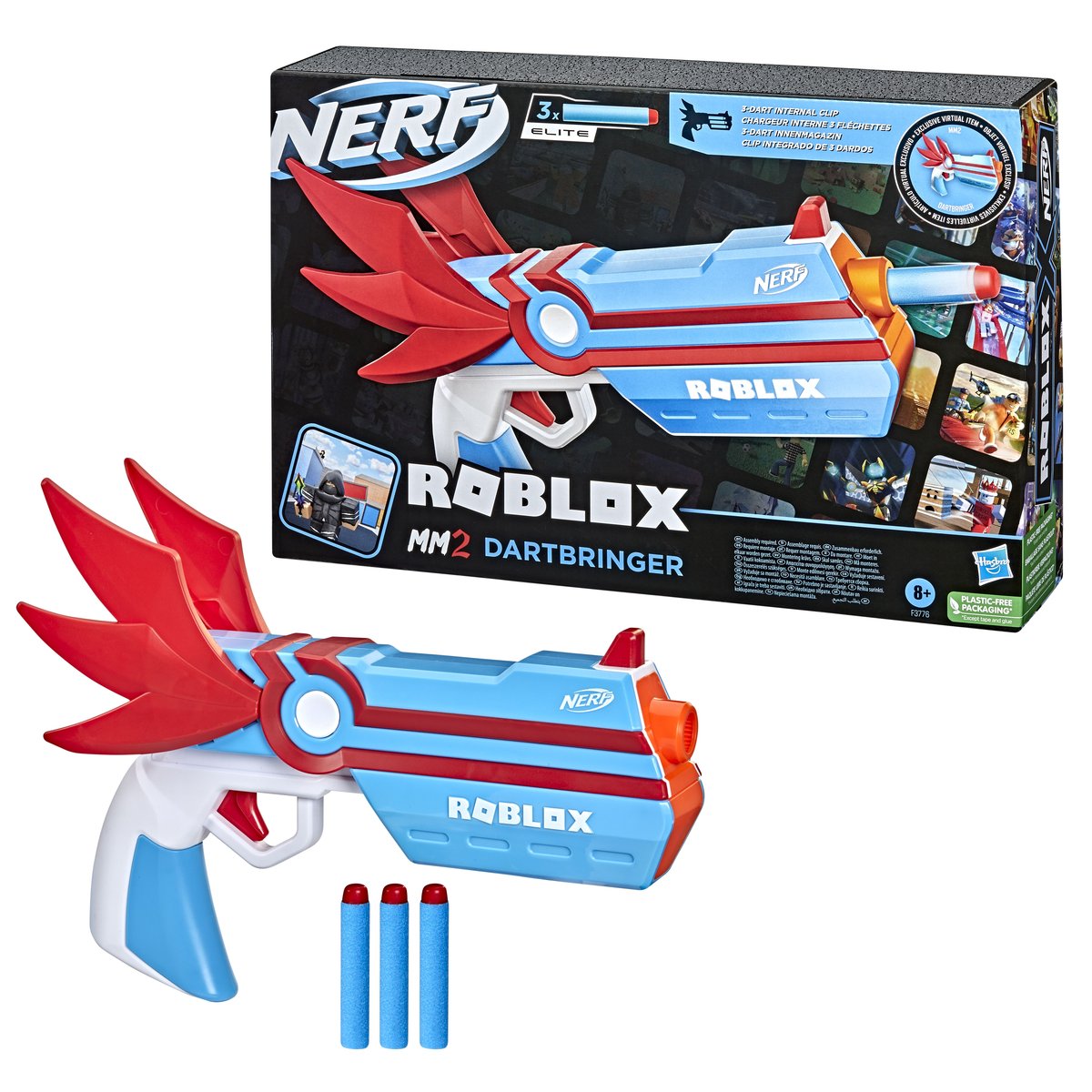 Nerf Fortnite & Roblox おもちゃセット Nerf x Fortnite, wyrzutnia Dual Pack + 6 strzałek, F6243