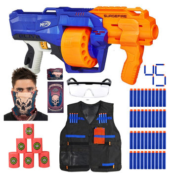 Nerf SurgeFire MEGAPACK kamizelka + 30 strzałek + bandana + cele + okulary - Hasbro