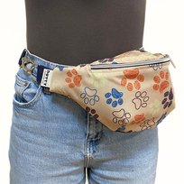 Nerka / Saszetka biodrowa / torba na pas / beżowa / łapki