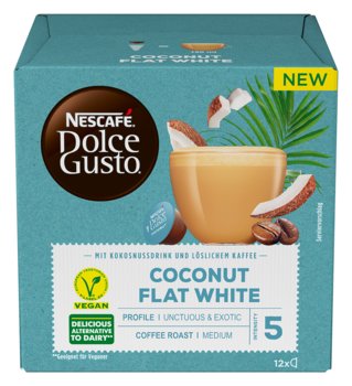 Nescafe, kawa kapsułki Dolce Gusto Coconut Flat White, 12 kapsułek - Nescafe Dolce Gusto