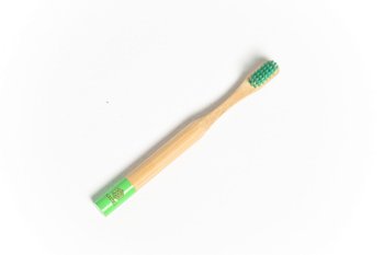 Nested, Bambusowa szczoteczka do zębów dla dzieci, Zielona - Nested