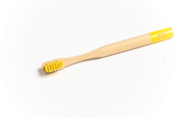 Nested, Bambusowa szczoteczka do zębów dla dzieci, Żółta - Nested