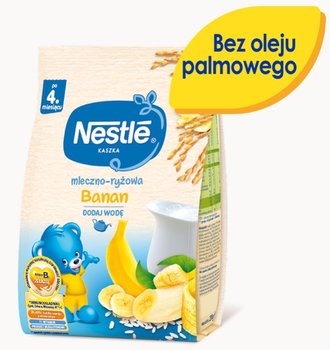 Nestle, Kaszka mleczno-ryżowa banan dla niemowląt po 4 miesiącu, 230 g - Nestle