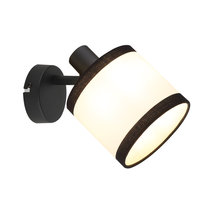 NETTLIFE 1-punktowy reflektor sufitowy, czarna lampa do przedpokoju - lampa sufitowa z materiału E14, regulowana, vintage, retro (bez żarówki)
