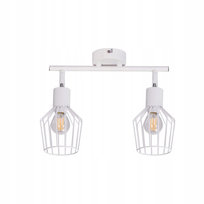 NETTLIFE 2 E14 Reflektory sufitowe - metal, obrotowa 350° przemysłowa lampa do przedpokoju, kinkiet do przedpokoju i salonu, biały