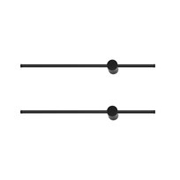 NETTLIFE 2 sztuki 100 cm długości LED lampa ścienna do wnętrz czarna 8 W minimalistyczna obrotowa lampa nocna ciepła biel 3000 K