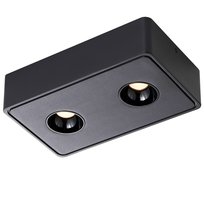 NETTLIFE 2 sztuki czarnych 11W kwadratowych reflektorów LED do montażu na powierzchni sufitu, ciepła biel do salonu