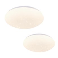 NETTLIFE 2 x Lampa sufitowa LED Salon - Ø 16,5 cm, 4000 K, 5 W, Neutralna biel, Korytarz, Pokój dziecięcy