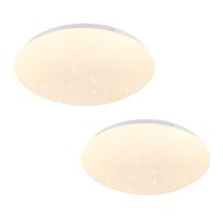 NETTLIFE 2 x Lampa sufitowa LED Sypialnia - Kuchnia 5W 3000K Ø 16,5 cm, Ciepła biel, Korytarz, Pokój dziecięcy