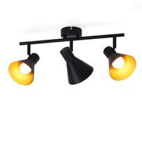 NETTLIFE 3 E14 vintage czarny kuchenny sufitowy reflektor punktowy 330° obrotowy przemysłowy metalowy reflektor dla salonu sypialni biura korytarza