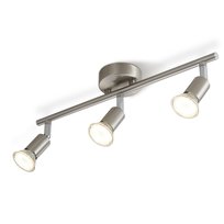 NETTLIFE 3 Nowoczesne GU10 obrotowe plafony sufitowe 330° ze stali nierdzewnej obrotowa lampa do salonu, sypialni, kuchni (bez żarówki)