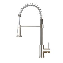 NETTLIFE Bateria kuchenna z wyciąganą wylewką Bateria kuchenna Obrotowa wylewka Wysokociśnieniowa bateria zlewozmywakowa z 2 rodzajami dysz, nikiel