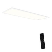NETTLIFE Biała lampa sufitowa LED z możliwością ściemniania, panel 120x30CM z pilotem 48W, nowoczesna lampka nocna, lampa do sypialni w salonie