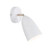 NETTLIFE Biały kinkiet wewnętrzny - punkt ścienny w stylu vintage do sypialni retro GU10