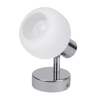 NETTLIFE Biały reflektor sufitowy E14 Klosz szklany w stylu vintage Nowoczesny reflektor wewnętrzny do sypialni i salonu