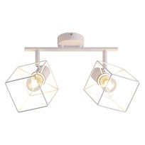 NETTLIFE Czarny reflektor sufitowy E14 regulowany 350° w stylu vintage, metalowy, regulowany bez żarówki